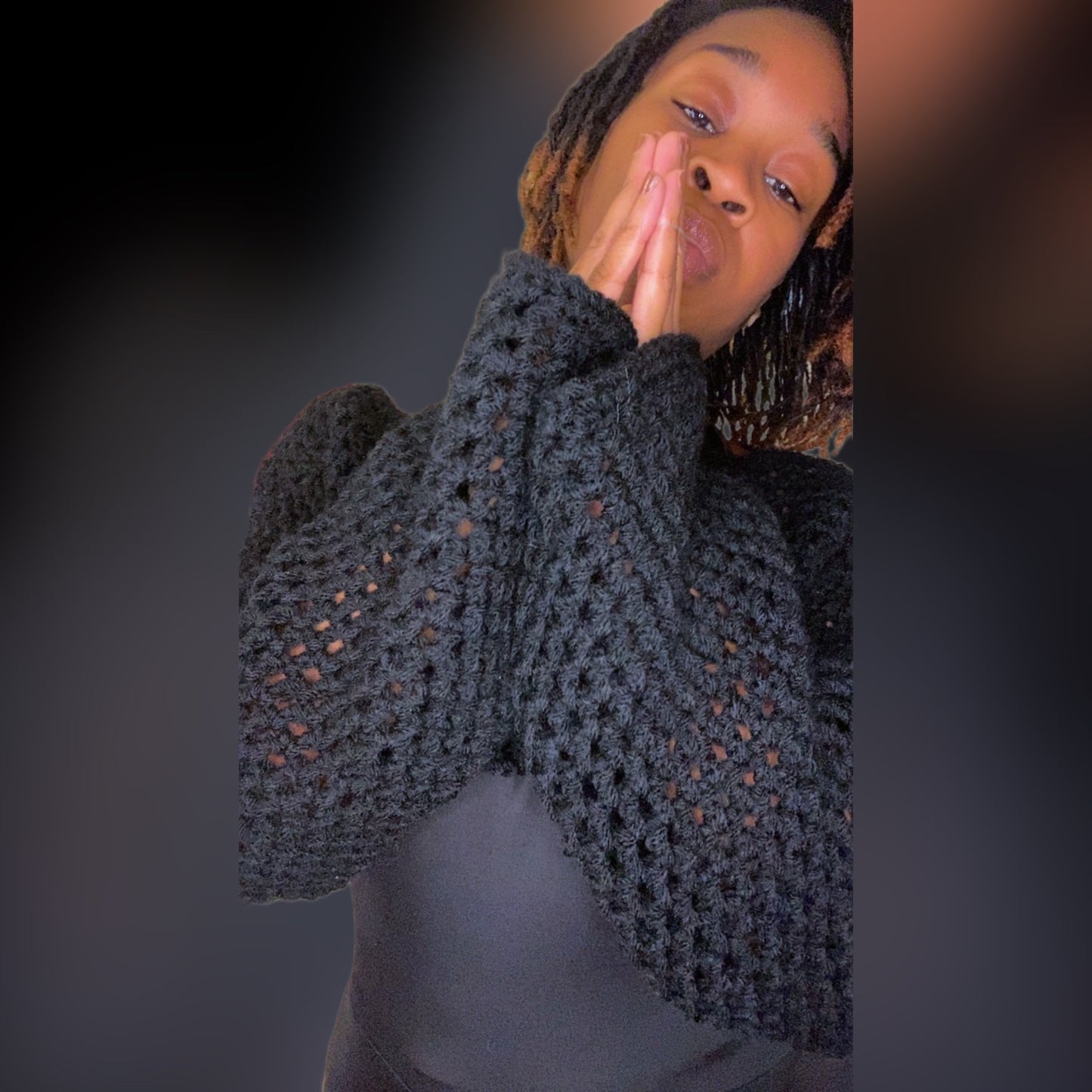 Onyx Mesh Sleeve Top