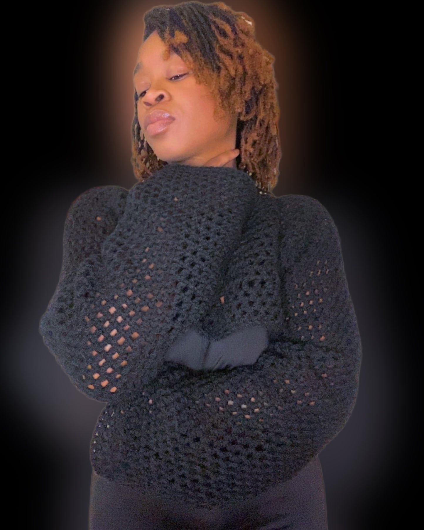 Onyx Mesh Sleeve Top