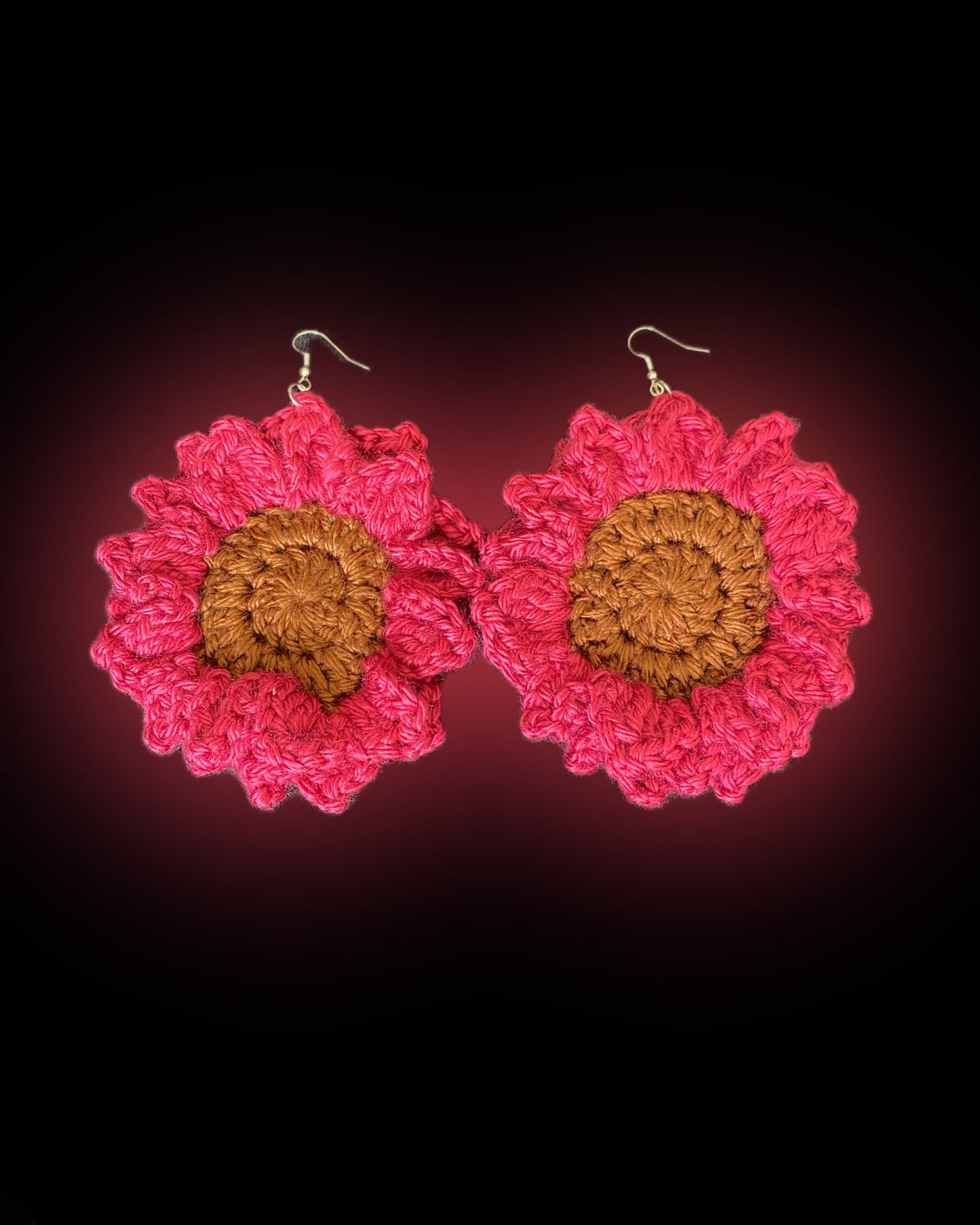 Raspberry Flower Earrings