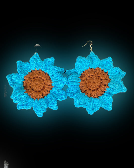 Blue Skies Flower Earrings