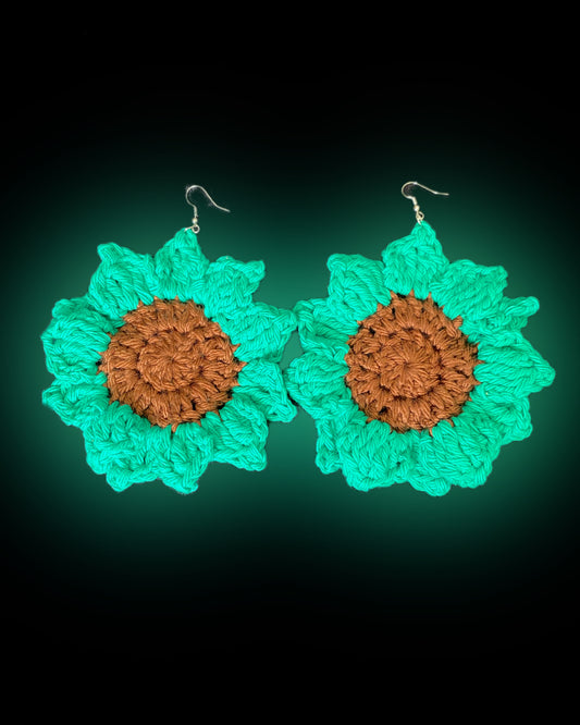 Emerald Flower Earrings